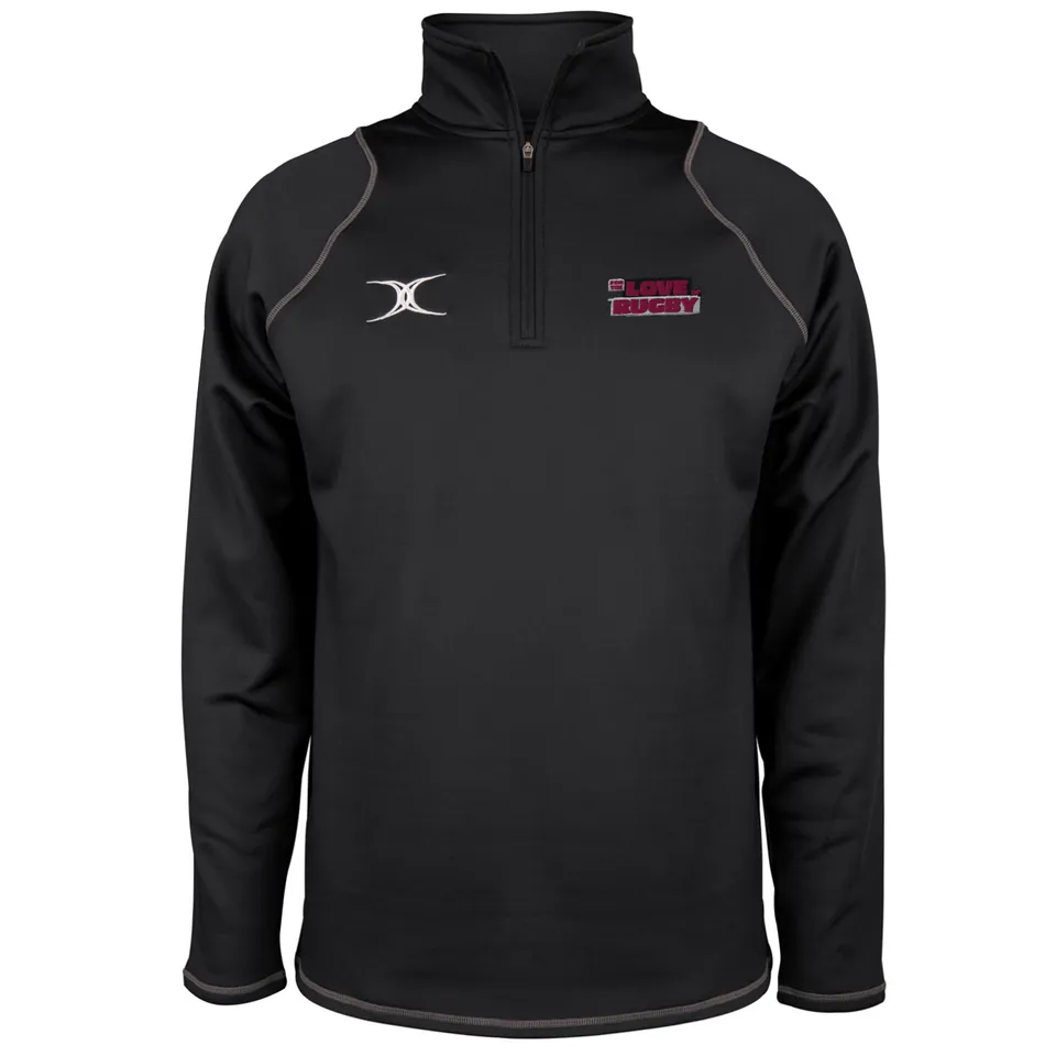 gilbert-rugby-quest-1-4-zip-fleece-uomo-nero-pile-rugby-for-the-love-of-rugby image 1