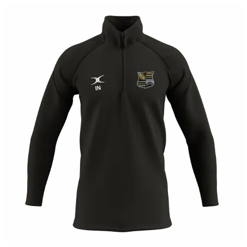 gilbert-rugby-oadby-wyggestonians-rfc-gts-pile-1-4-zip-senior-nero image 1