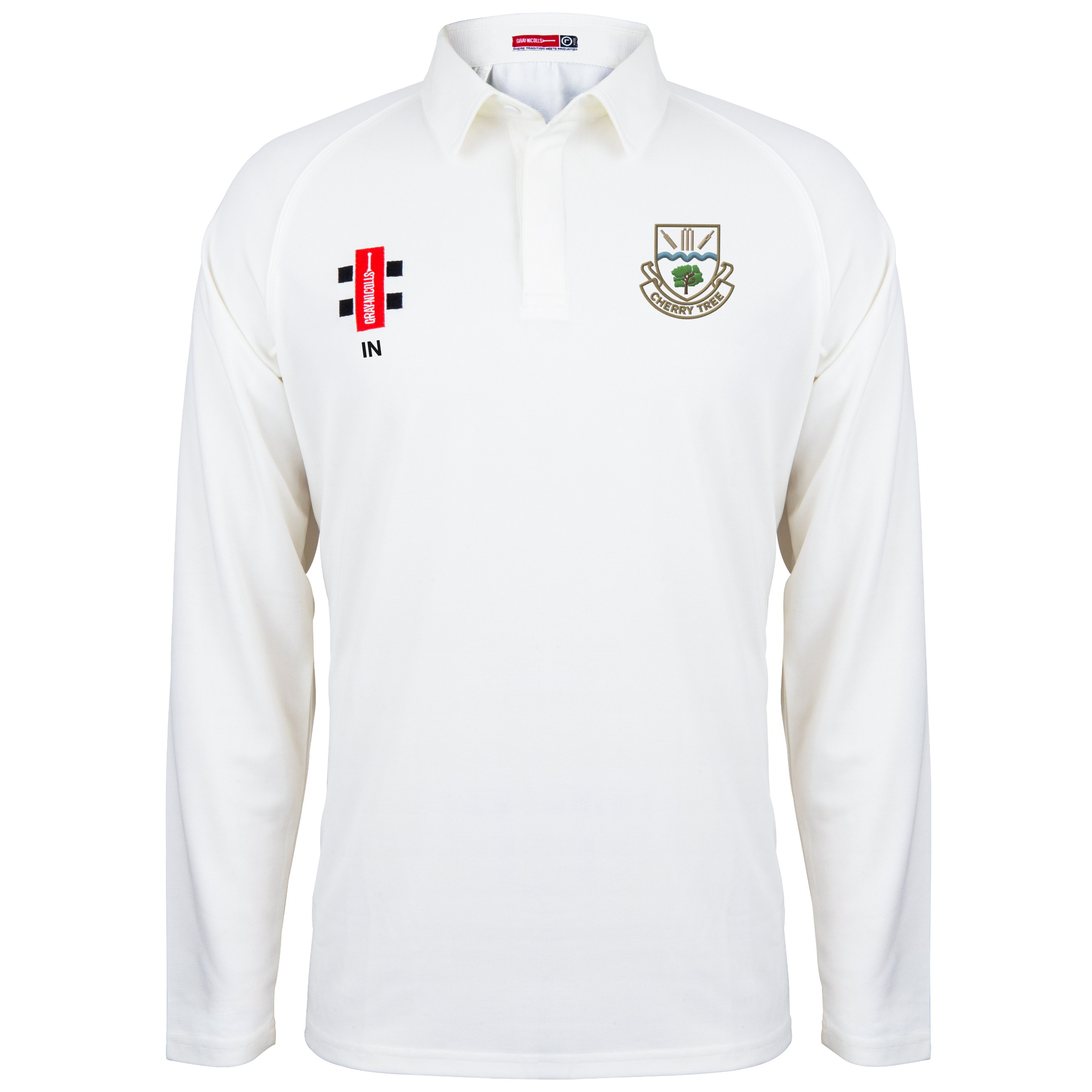 gray-nicolls-matrix-v2-maglia-cricket-manica-lunga-junior-cherry-tree-cc-ivory image 1