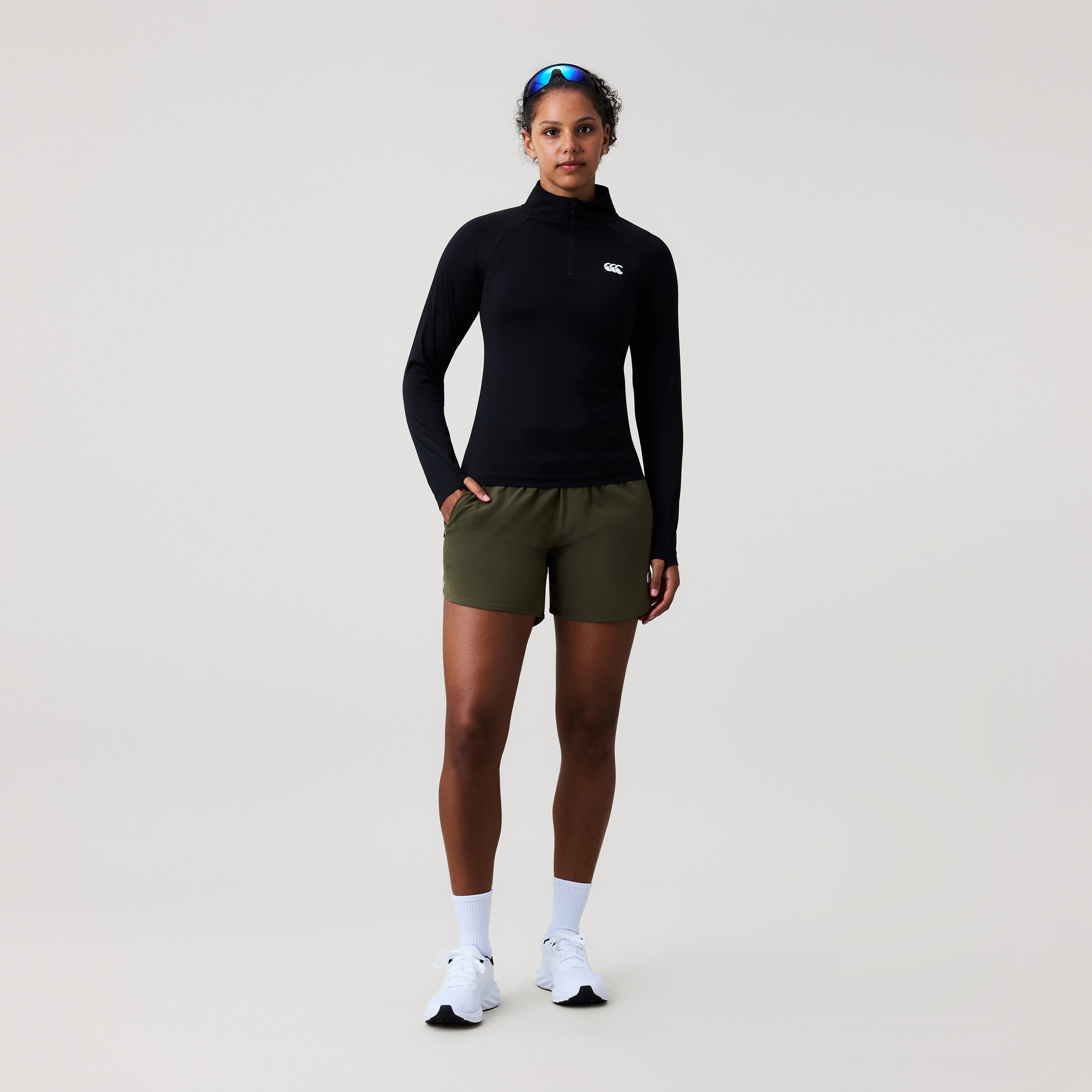 canterbury-tempo-1-4-zip-top-donna-nero-midlayer-fleece image 1