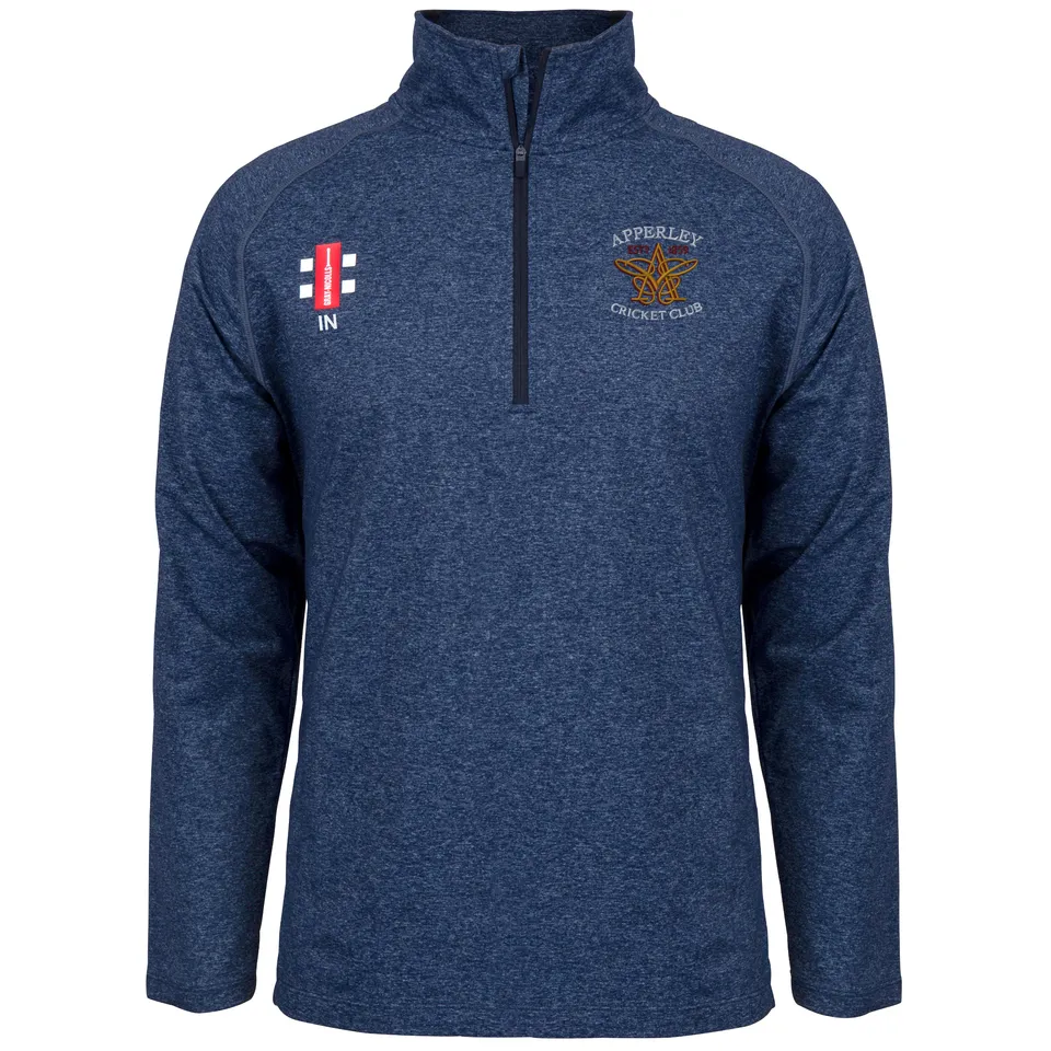 gray-nicolls-velocity-mid-layer-cricket-mezza-zip-senior-navy image 1