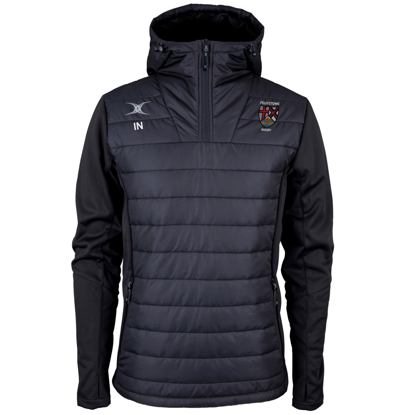 gilbert-rugby-felixstowe-rfc-giacca-pro-active-1-4-zip-senior-nero image 1