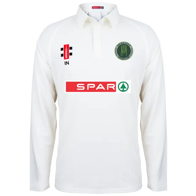 gray-nicolls-grimsargh-cricket-club-senior-matrix-v2-camicia-manica-lunga-avorio image 1