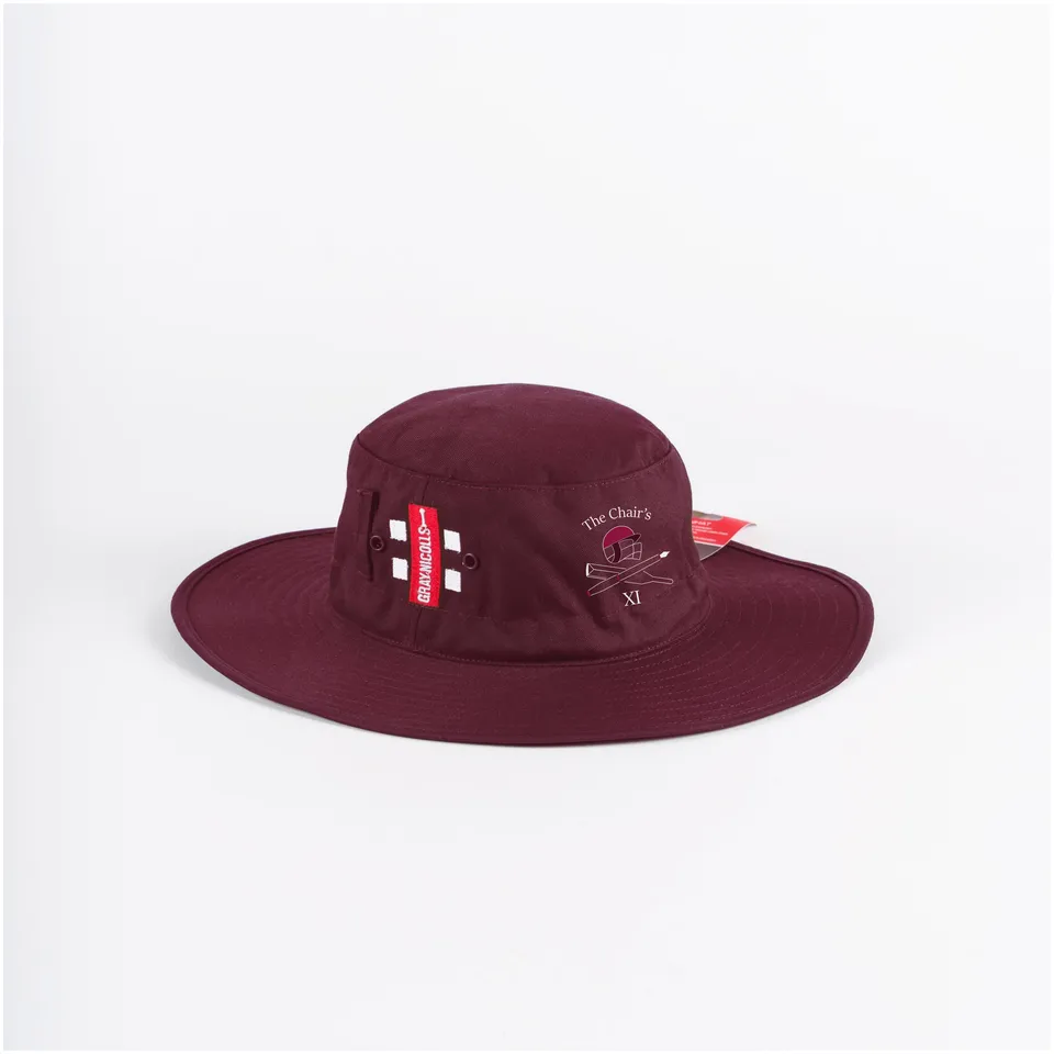 gray-nicolls-the-chairs-xi-senior-cappello-da-sole-cricket-maroon image 1