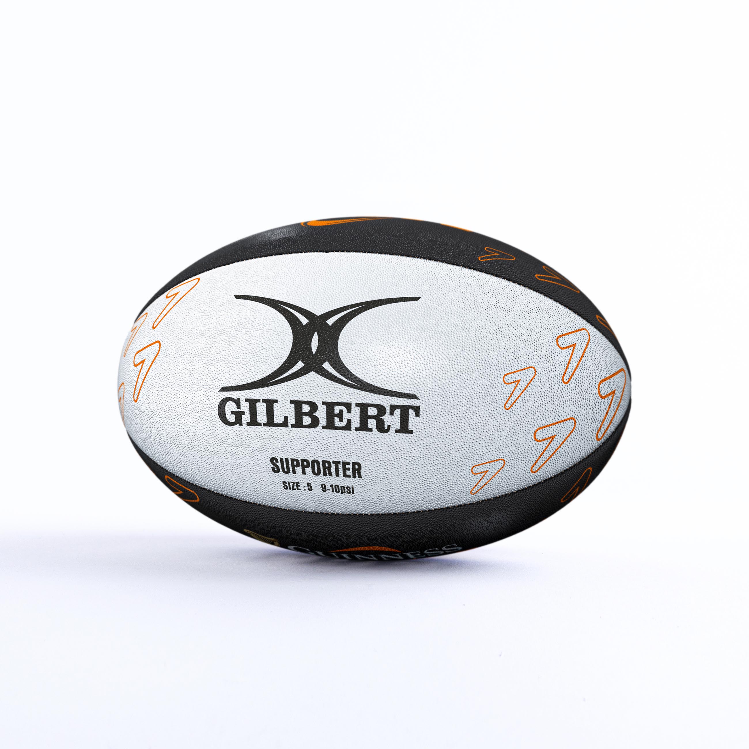 gilbert-rugby-guinness-6-nations-supporter-ball-pallone-da-rugby-tifoso-nero image 2