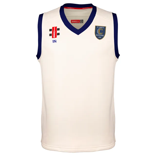 gray-nicolls-st-james-montefiore-pro-performance-slipover-avorio-navy-senior-u18 image 1