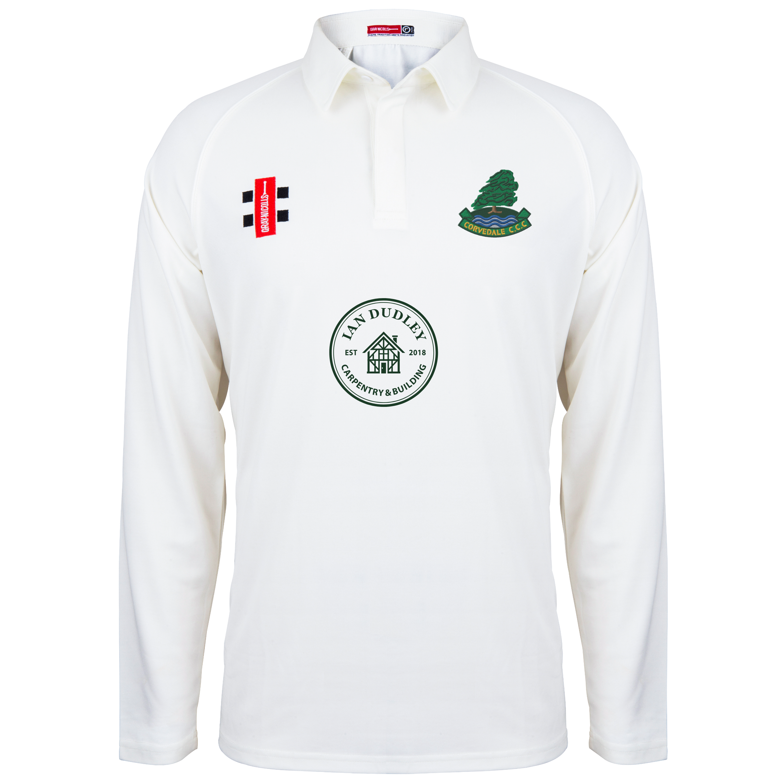 gray-nicolls-matrix-v2-maglia-cricket-manica-lunga-senior-corvedale-cc-avorio image 1