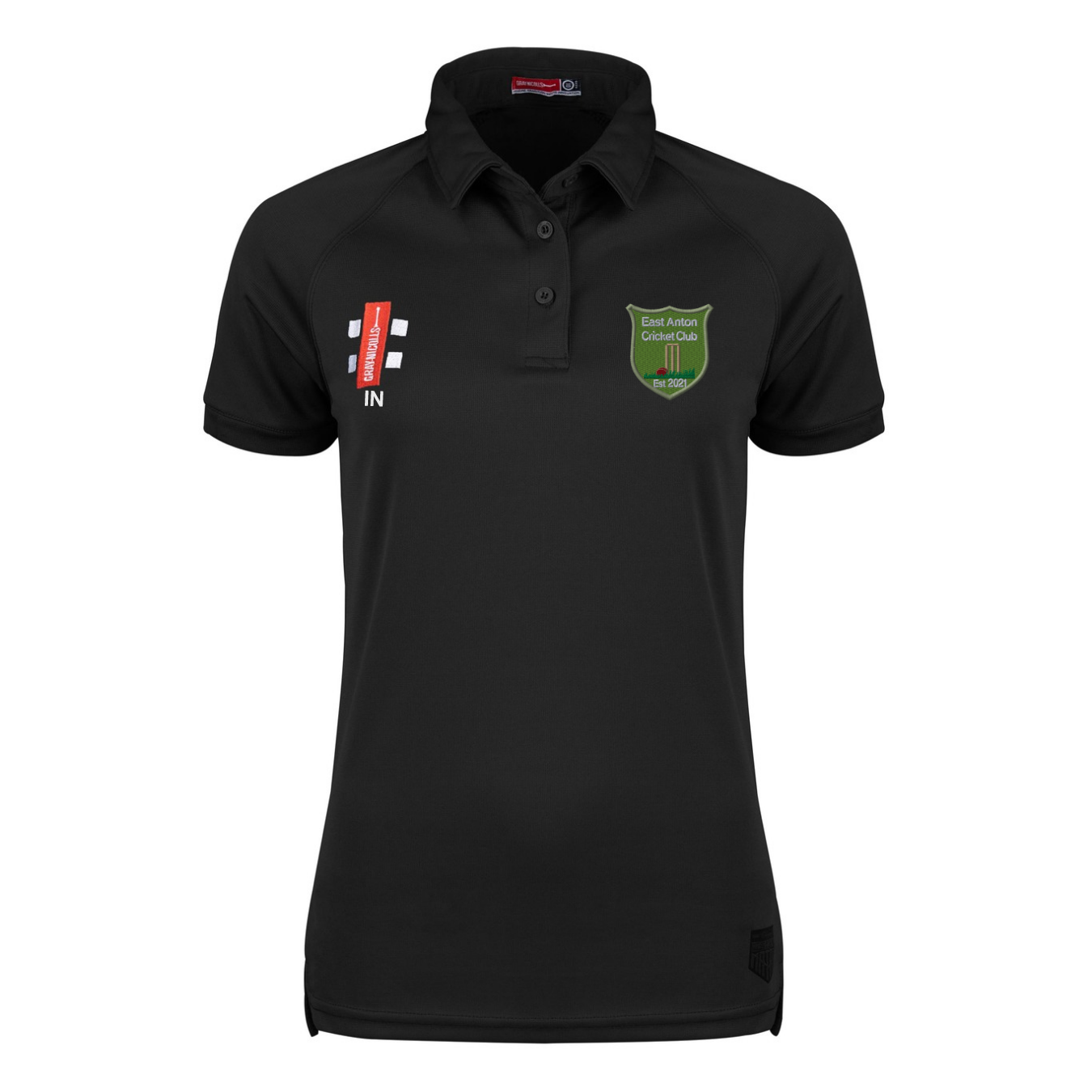 gray-nicolls-east-anton-cc-matrix-v2-polo-donna-manica-corta-nera image 1