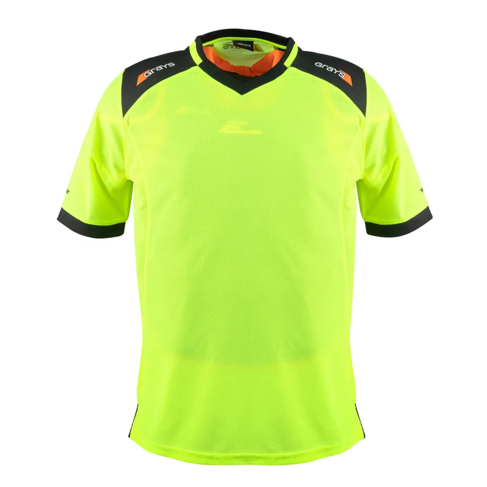 smock-portiere-hockey-grays-elite-pro-gk-junior-nero-giallo-fluo image 1
