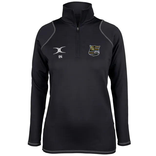 gilbert-rugby-oadby-wyggestonians-rfc-quest-pile-donna-1-4-zip-nero image 1