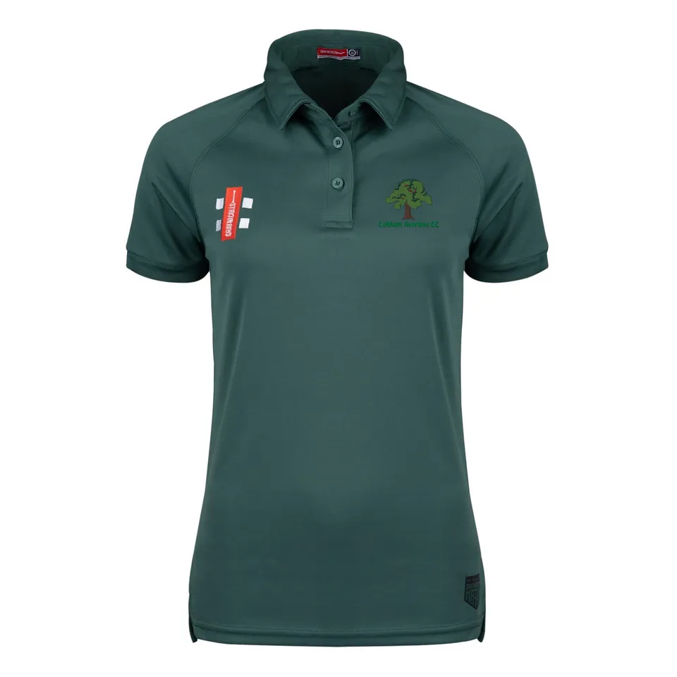 gray-nicolls-cobham-avorians-cc-donna-matrix-polo-manica-corta-verde image 1