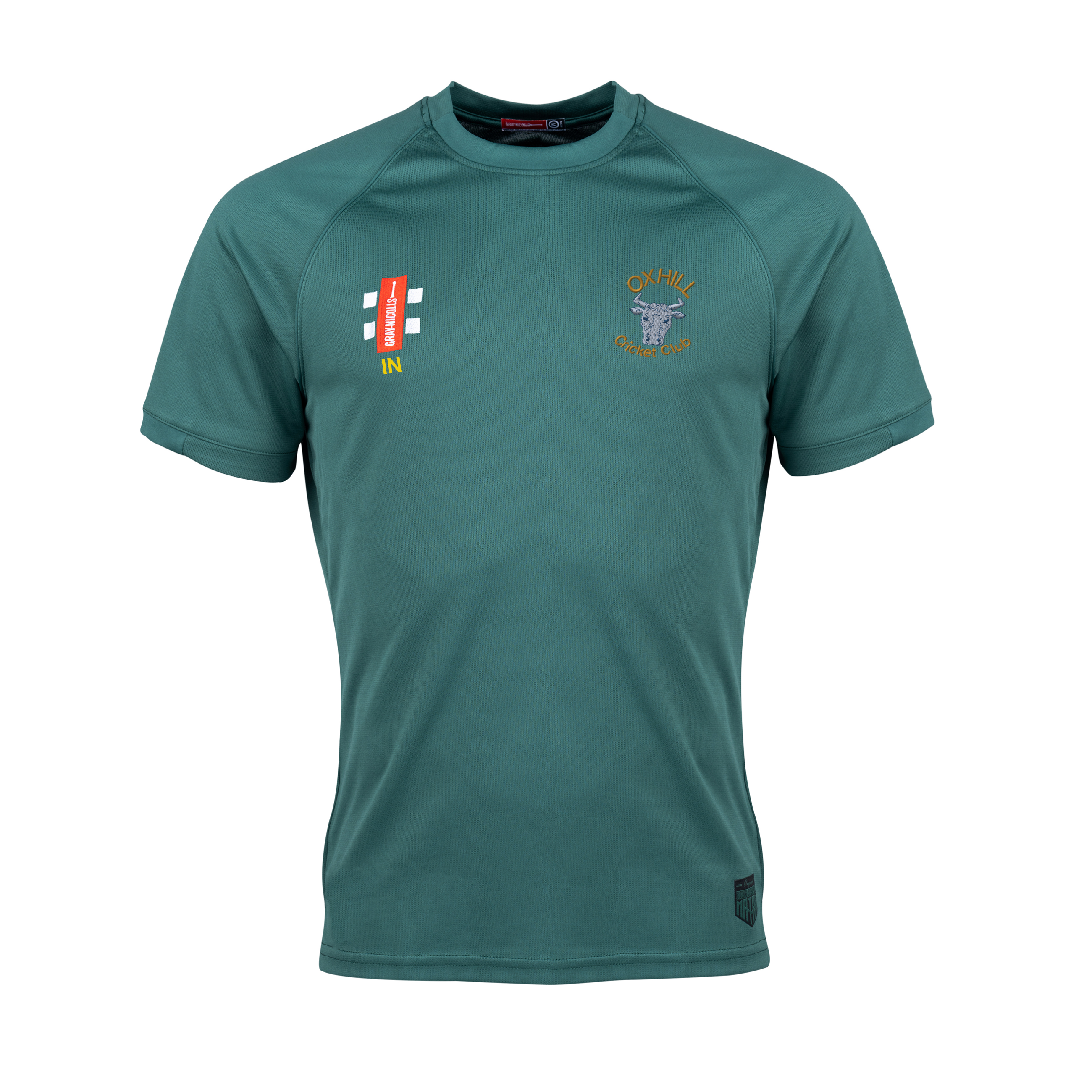 gray-nicolls-matrix-v2-t-shirt-cricket-manica-corta-senior-oxhill-cc-verde-tour- image 1