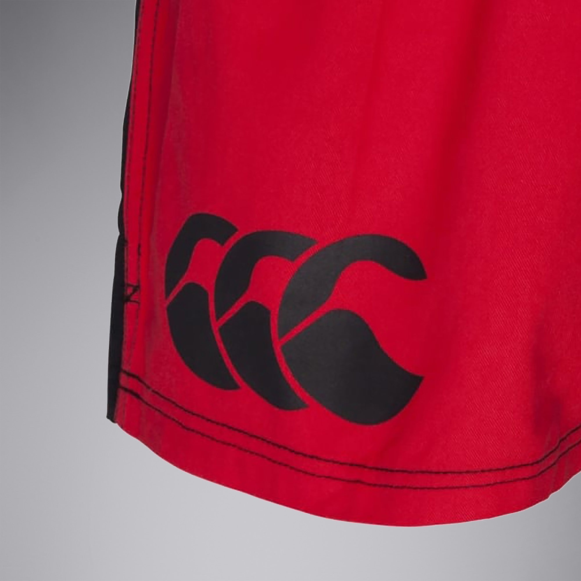 canterbury-harlequin-pantaloncini-rugby-unisex-cotone-scarlatto-nero image 3