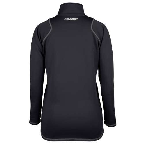 gilbert-rugby-skipton-rfc-quest-pile-1-4-zip-nero-donna image 2