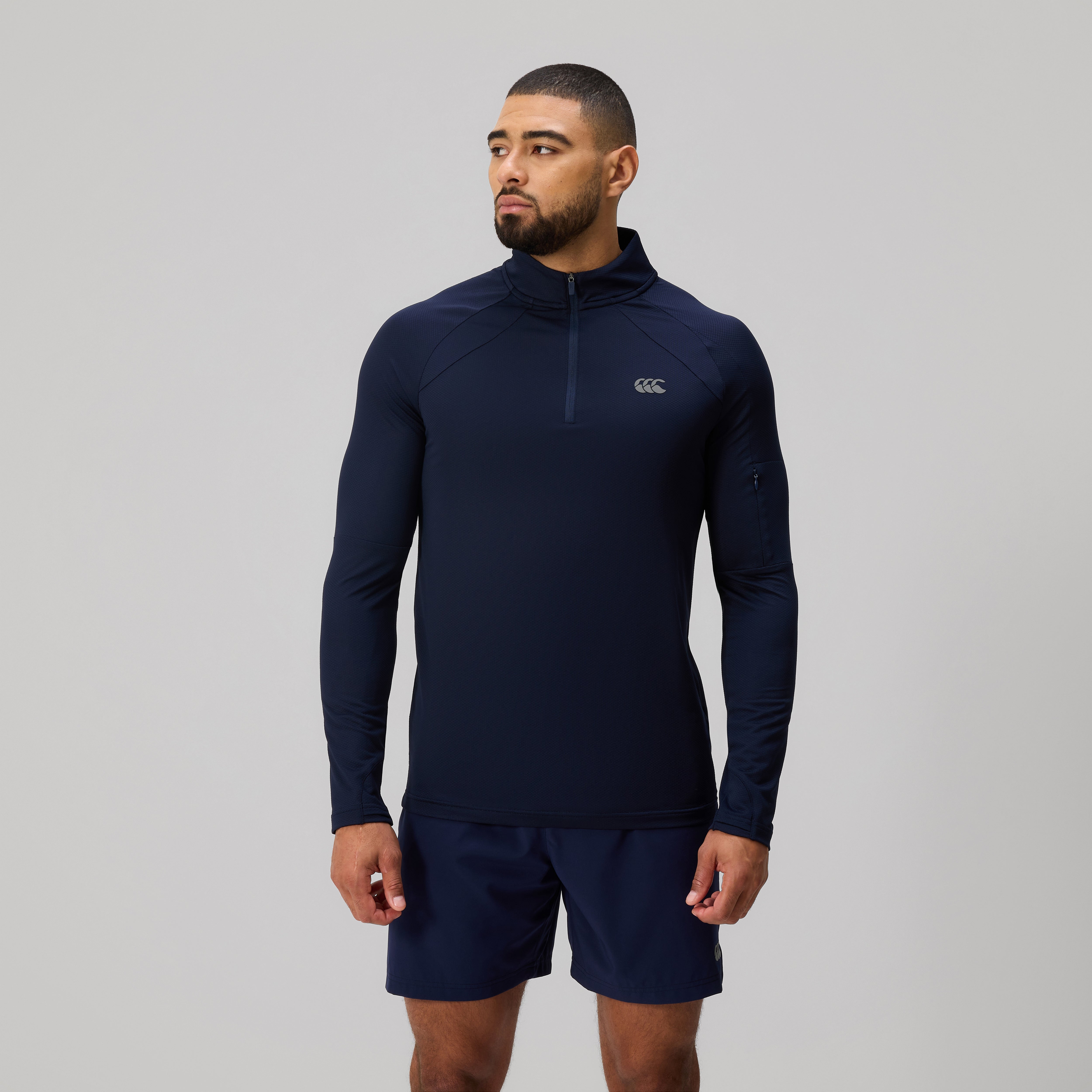 canterbury-tempo-1-4-zip-tee-uomo-maglia-allenamento-mezza-zip-navy image 3