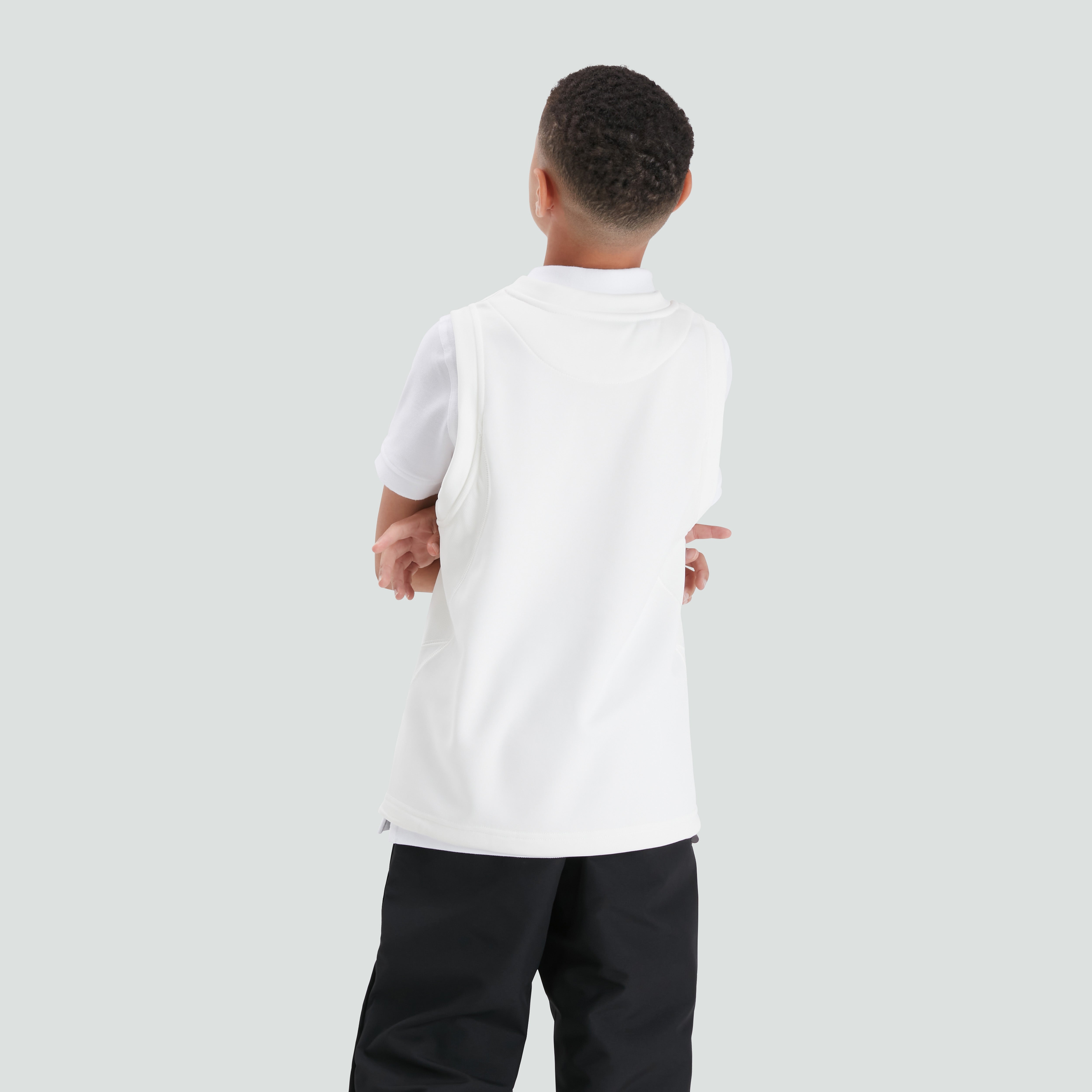 canterbury-junior-sleeveless-cricket-overshirt-cream-gilet-da-cricket-senza-mani image 2