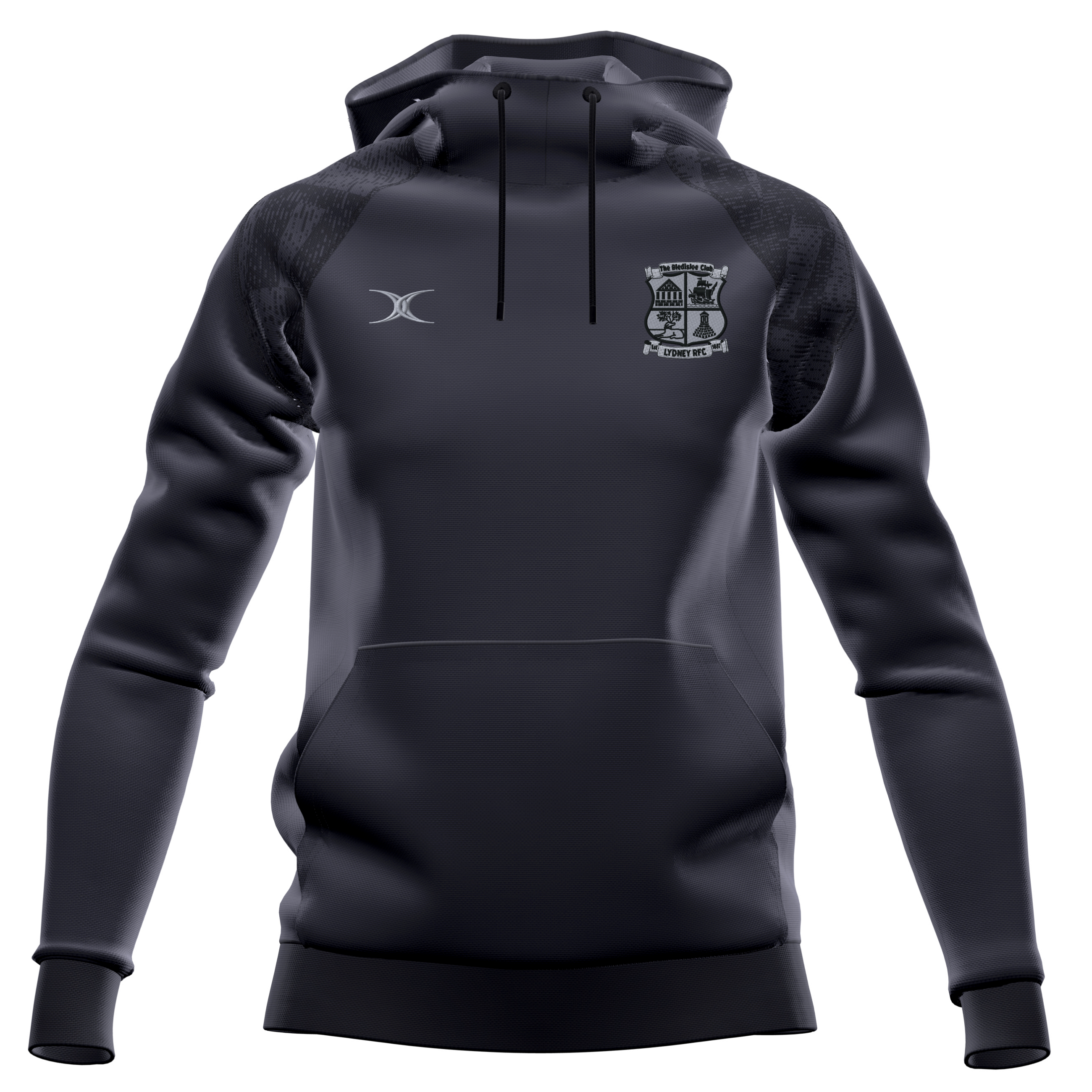 gilbert-rugby-gts-felpa-con-cappuccio-donna-nera-lydney-rfc image 1