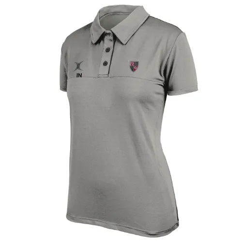 gilbert-rugby-old-brodleians-rufc-polo-pro-donna-grigia-con-iniziali image 1