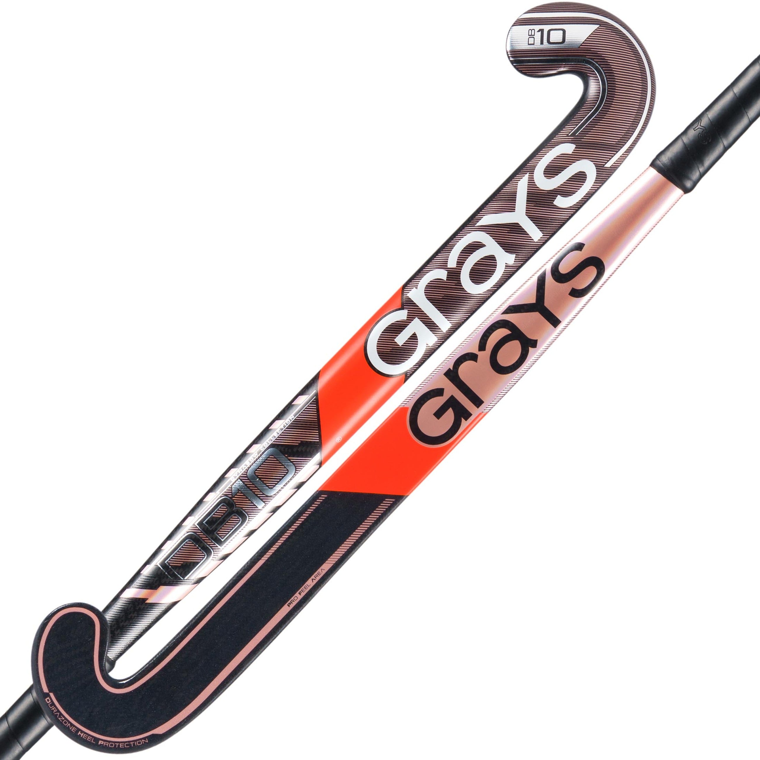 grays-db-10-composite-mazza-da-hockey-dynabow-micro-nero-rosa-metallizzato-2025 image 1
