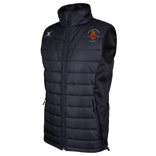gilbert-rugby-gilet-pro-body-warmer-uomo-northumberland-rfu-nero image 1