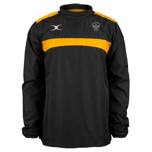 gilbert-rugby-rydal-penrhos-rfc-senior-photon-giacca-warm-up-nero-oro image 1