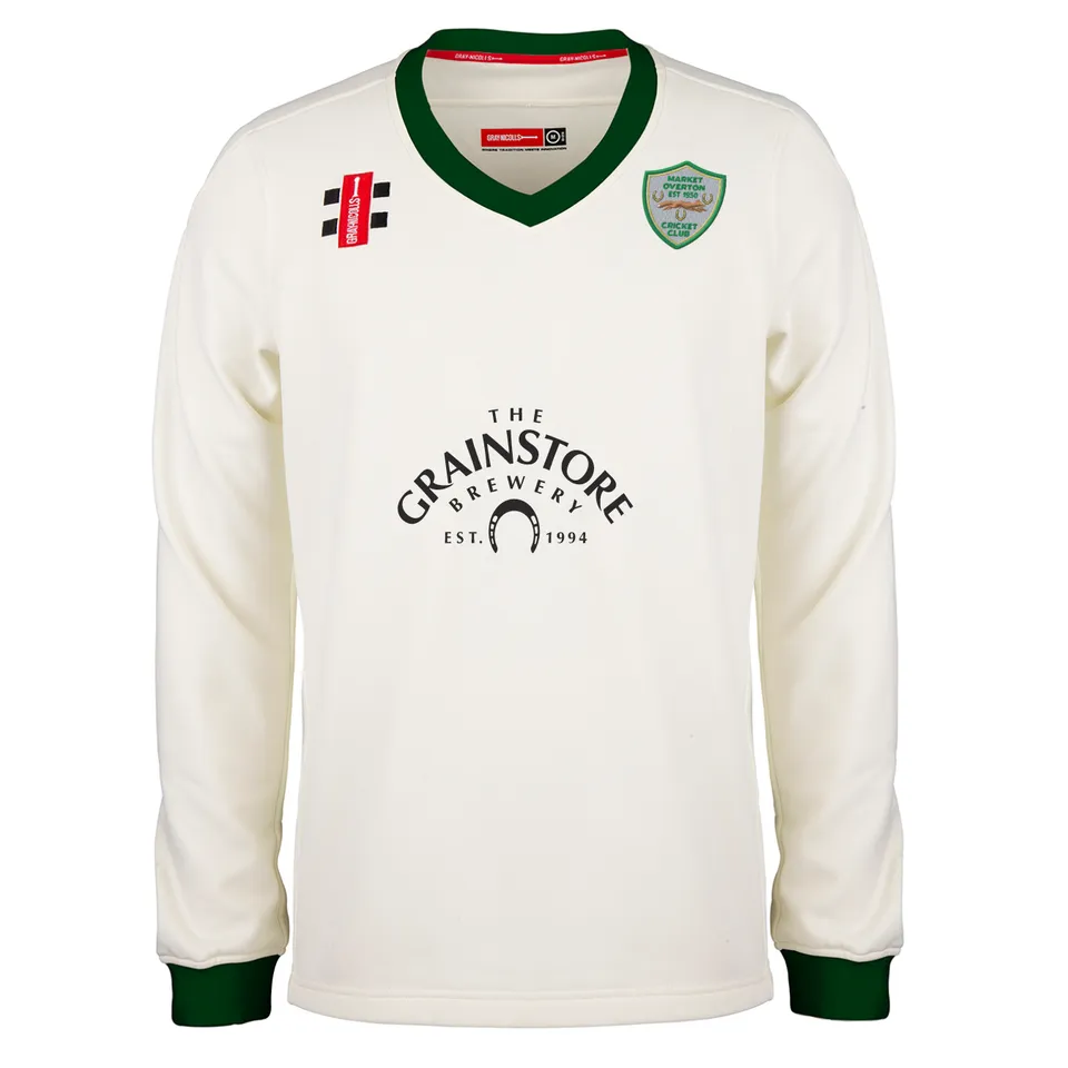 gray-nicolls-market-overton-cc-pro-performance-maglione-cricket-avorio-verde-sen image 1