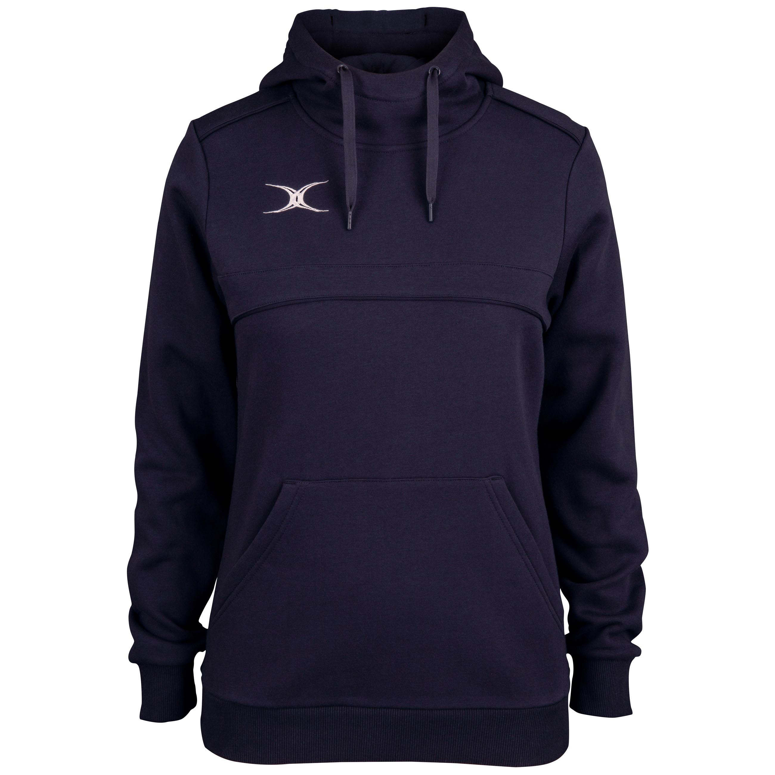 gilbert-rugby-photon-felpa-con-cappuccio-donna-nero-e-blu-navy image 1