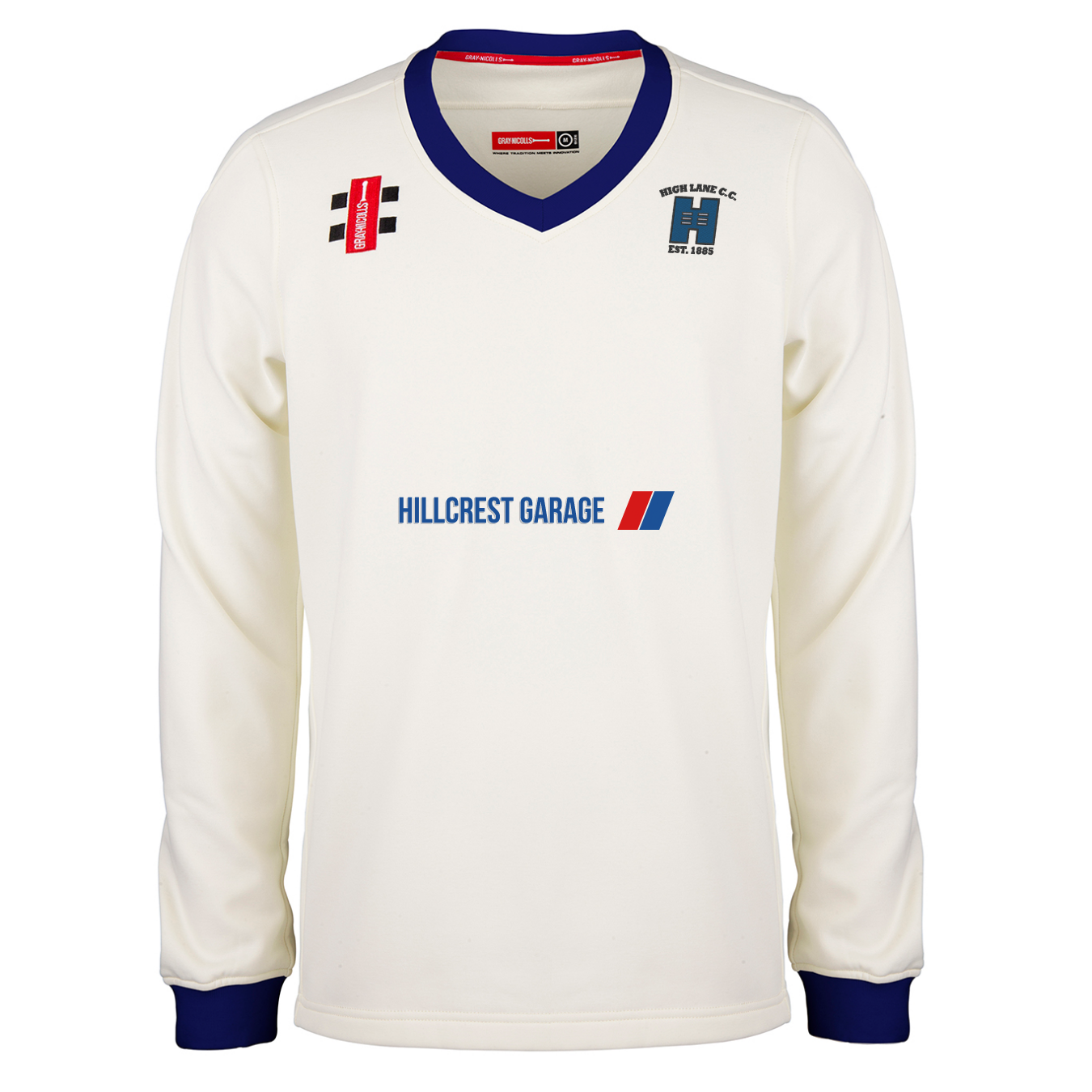 gray-nicolls-high-lane-c-c-adult-pro-performance-maglione-match-avorio-navy image 1