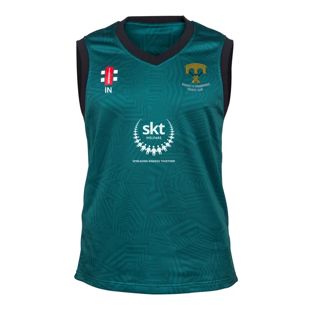 gray-nicolls-pro-t20-junior-gilet-slipover-cricket-bradley-colnebridge-cc-verde image 1