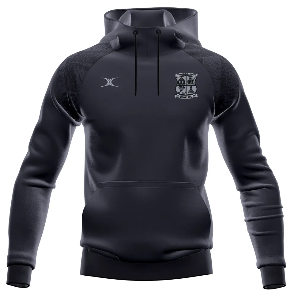 gilbert-rugby-lydney-rfc-senior-gts-felpa-con-cappuccio-nera image 1