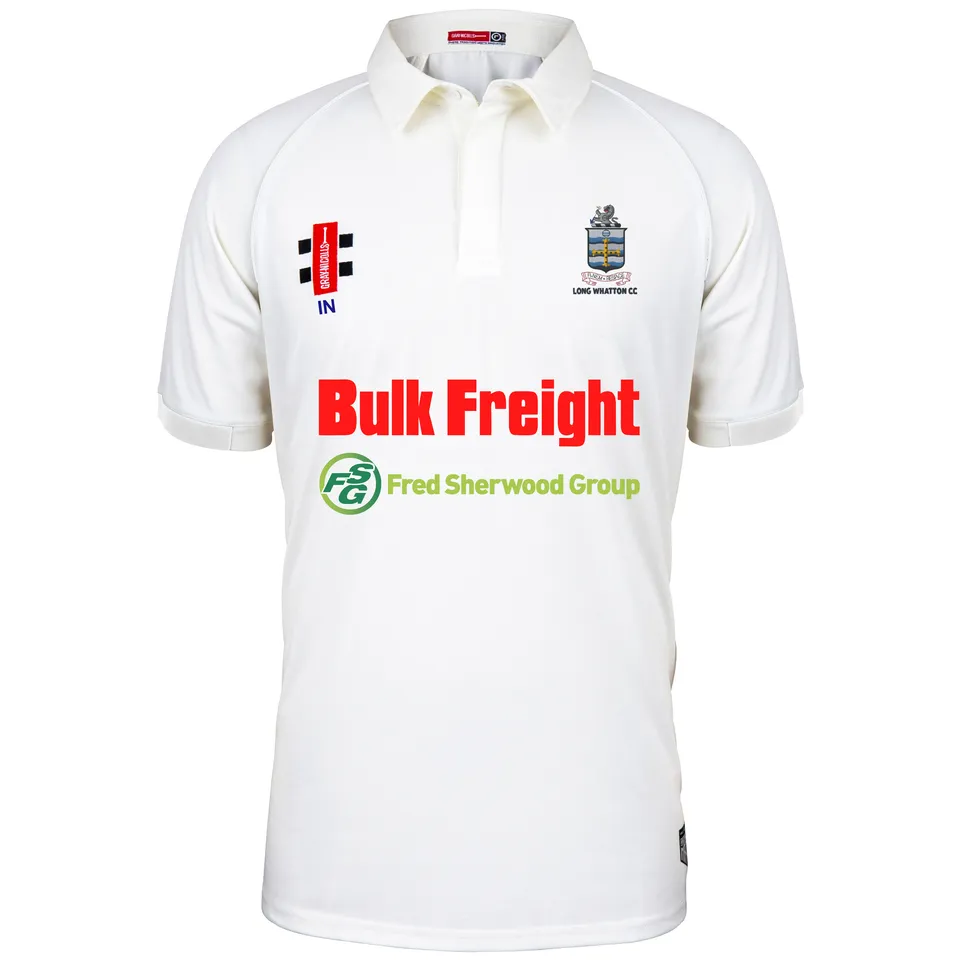 gray-nicolls-matrix-v2-maglia-cricket-manica-corta-senior-avorio-long-whatton-cc image 1