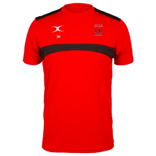 gilbert-rugby-whitley-bay-rockcliff-rfc-junior-photon-t-shirt-rosso-nero image 1
