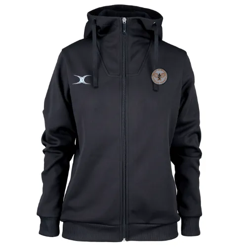 gilbert-rugby-pro-felpa-con-cappuccio-donna-nottingham-medics-tennis-nera image 1