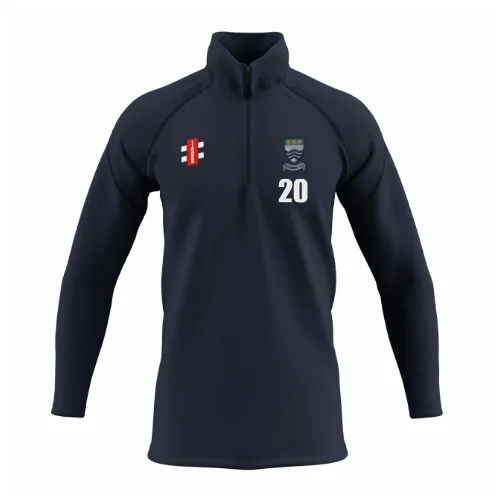 gray-nicolls-sunbury-cc-gts-1-4-zip-fleece-senior-pile-cricket-blu-navy image 1