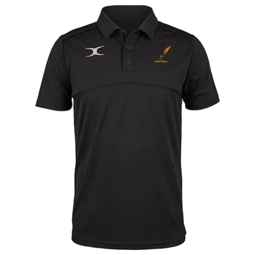 gilbert-rugby-currie-chieftains-uomo-nero-photon-ii-polo-manica-corta image 1