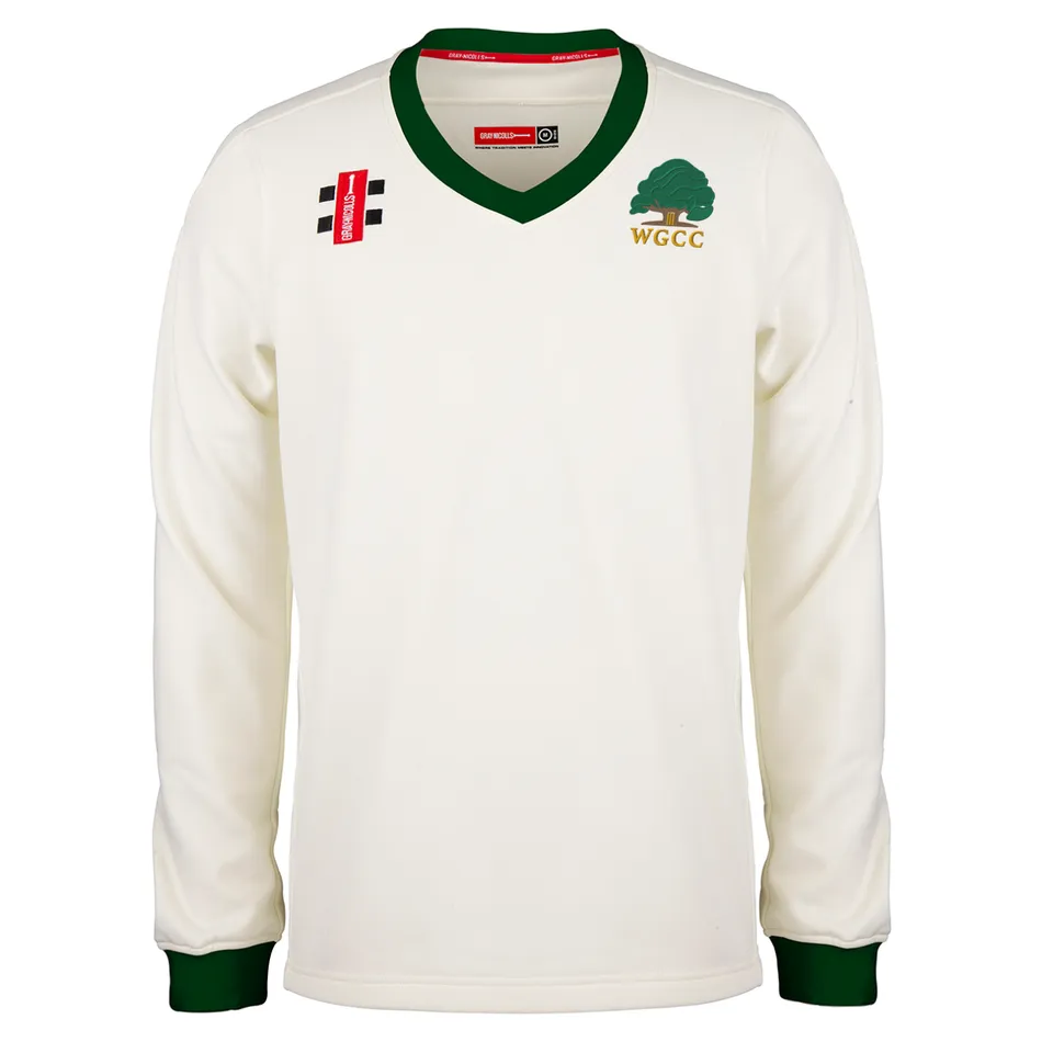gray-nicolls-wisborough-green-cc-senior-maglione-match-pro-performance-avorio-ve image 1