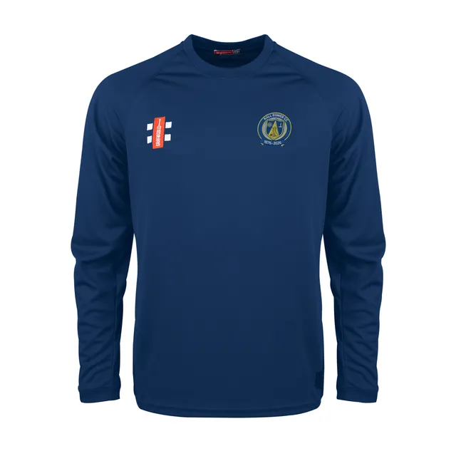 gray-nicolls-matrix-v2-t-shirt-cricket-manica-lunga-senior-navy-hall-bower-cc image 1