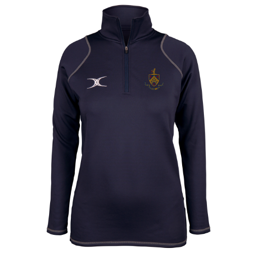 gilbert-rugby-old-crossleyans-rufc-quest-felpa-1-4-zip-donna-blu-navy-scuro image 1