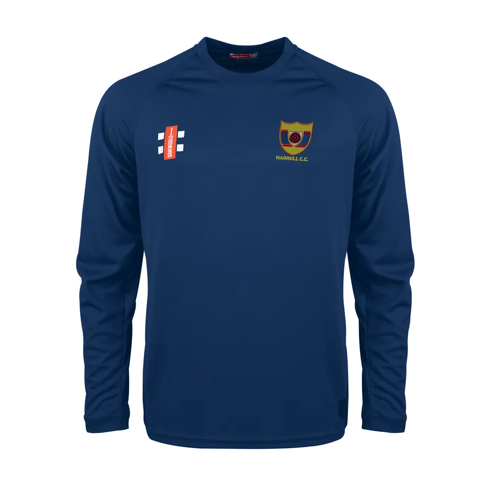 gray-nicolls-maghull-cc-junior-maglia-allenamento-manica-lunga-matrix-v2-blu-nav image 1