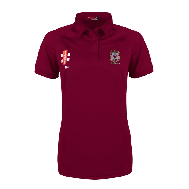 gray-nicolls-beaulieu-park-cc-donna-matrix-v2-polo-cricket-manica-corta-bordeaux image 1