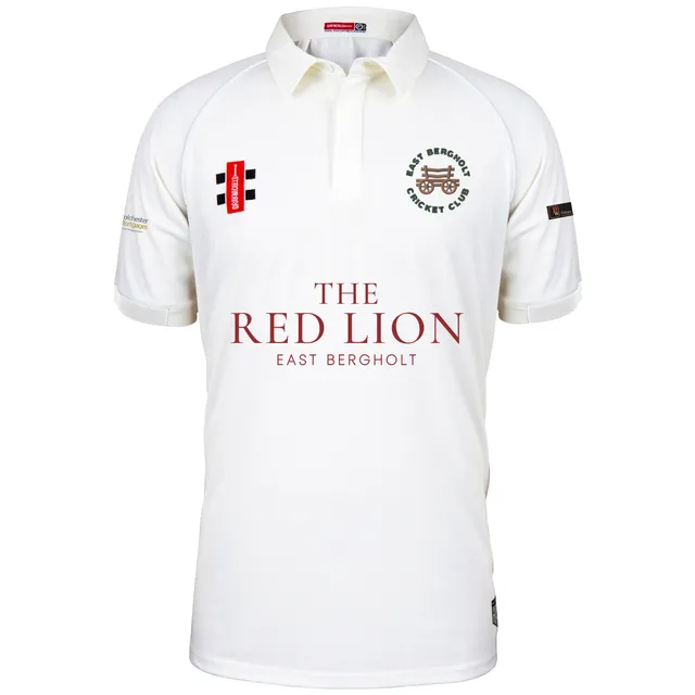gray-nicolls-matrix-v2-maglia-cricket-s-s-avorio-adulto-east-bergholt-cc image 1