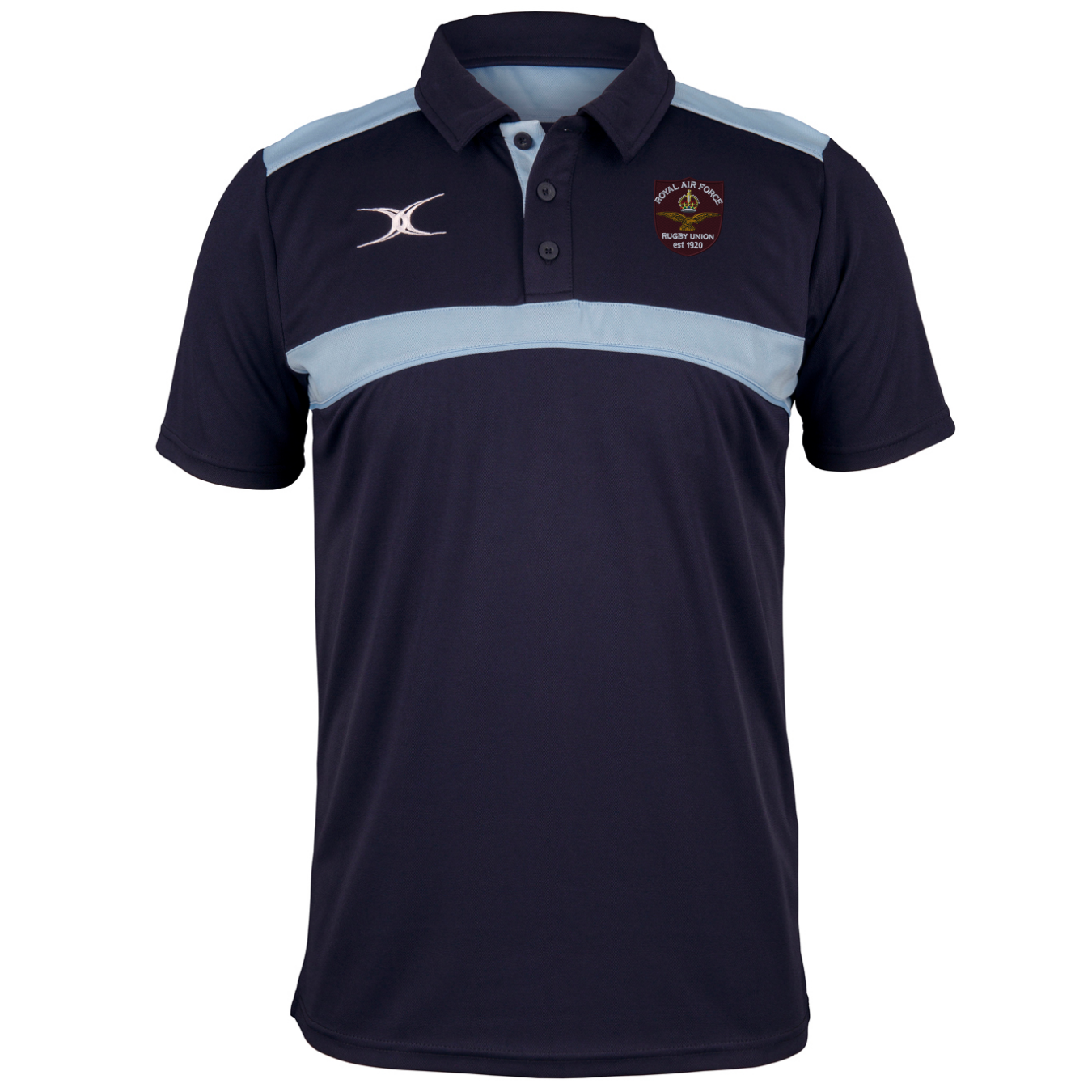 gilbert-rugby-royal-air-force-photon-polo-senior-dark-navy-sky image 1