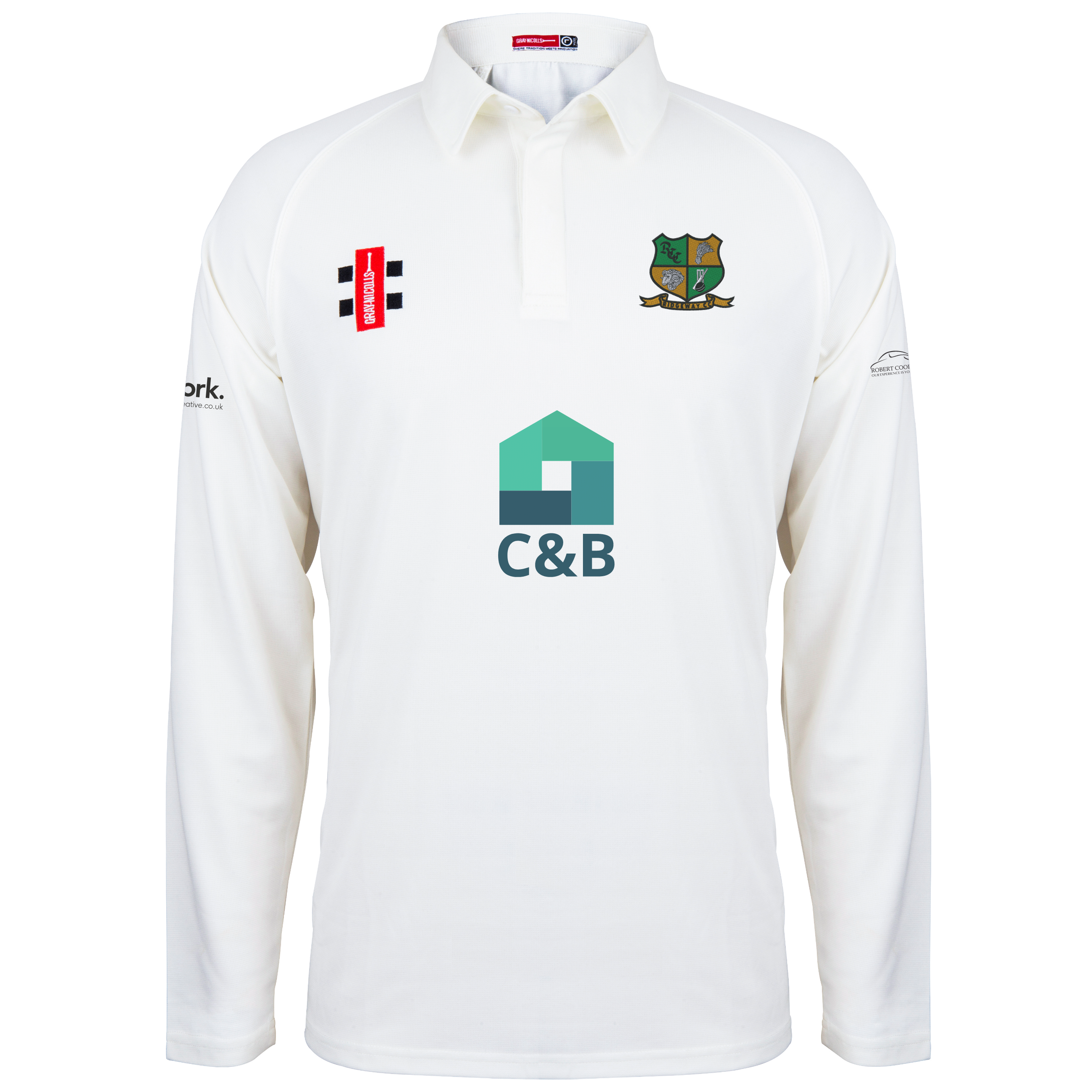 gray-nicolls-ridgeway-cc-junior-matrix-v2-l-s-shirt-ivory image 1