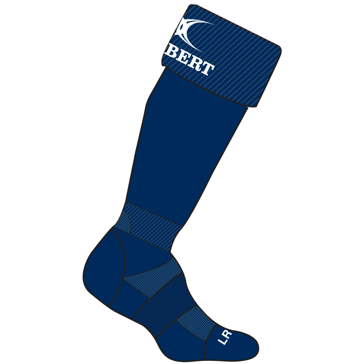 gilbert-rugby-calze-kryten-ii-london-scottish-f-c-bambino-blu-navy image 2