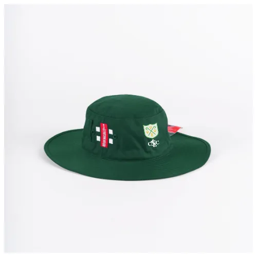 gray-nicolls-cappello-da-sole-north-london-cc-senior-verde-100-cotone image 1
