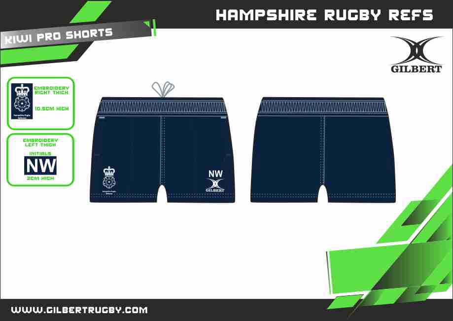 gilbert-rugby-hampshire-referees-kiwi-pro-shorts-bambino-blu-navy-scuro image 2