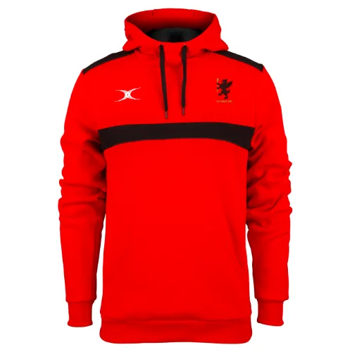 gilbert-rugby-wyvern-rfc-photon-felpa-con-cappuccio-uomo-rosso-nero-senior image 1
