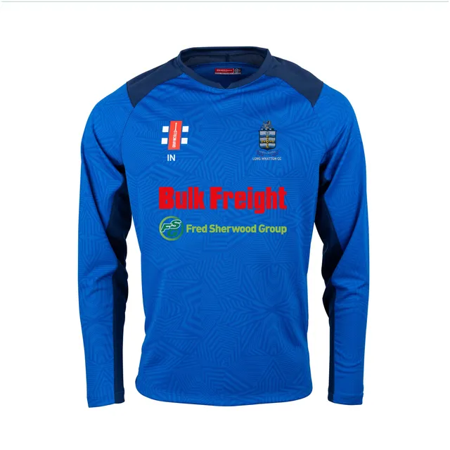 gray-nicolls-long-whatton-cc-senior-maglia-cricket-pro-t20-manica-lunga-royal-na image 1