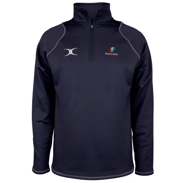 gilbert-rugby-wooden-spoon-quest-pile-1-4-zip-junior-blu-navy-scuro image 1