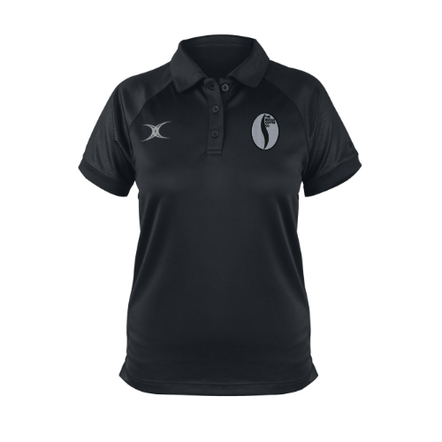 gilbert-rugby-evo-polo-donna-manica-corta-nera-rugga-coffee image 1